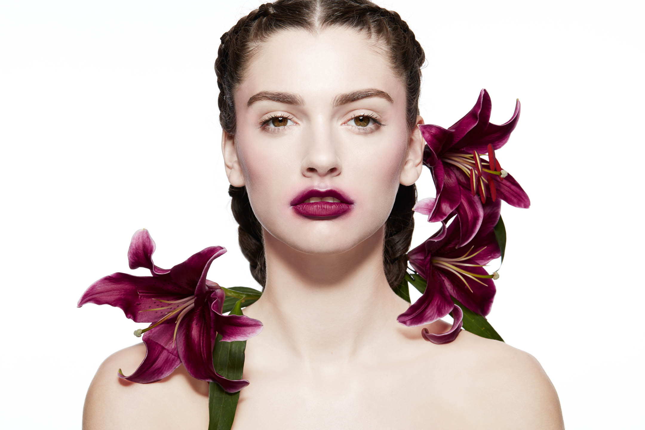Model with Flowers