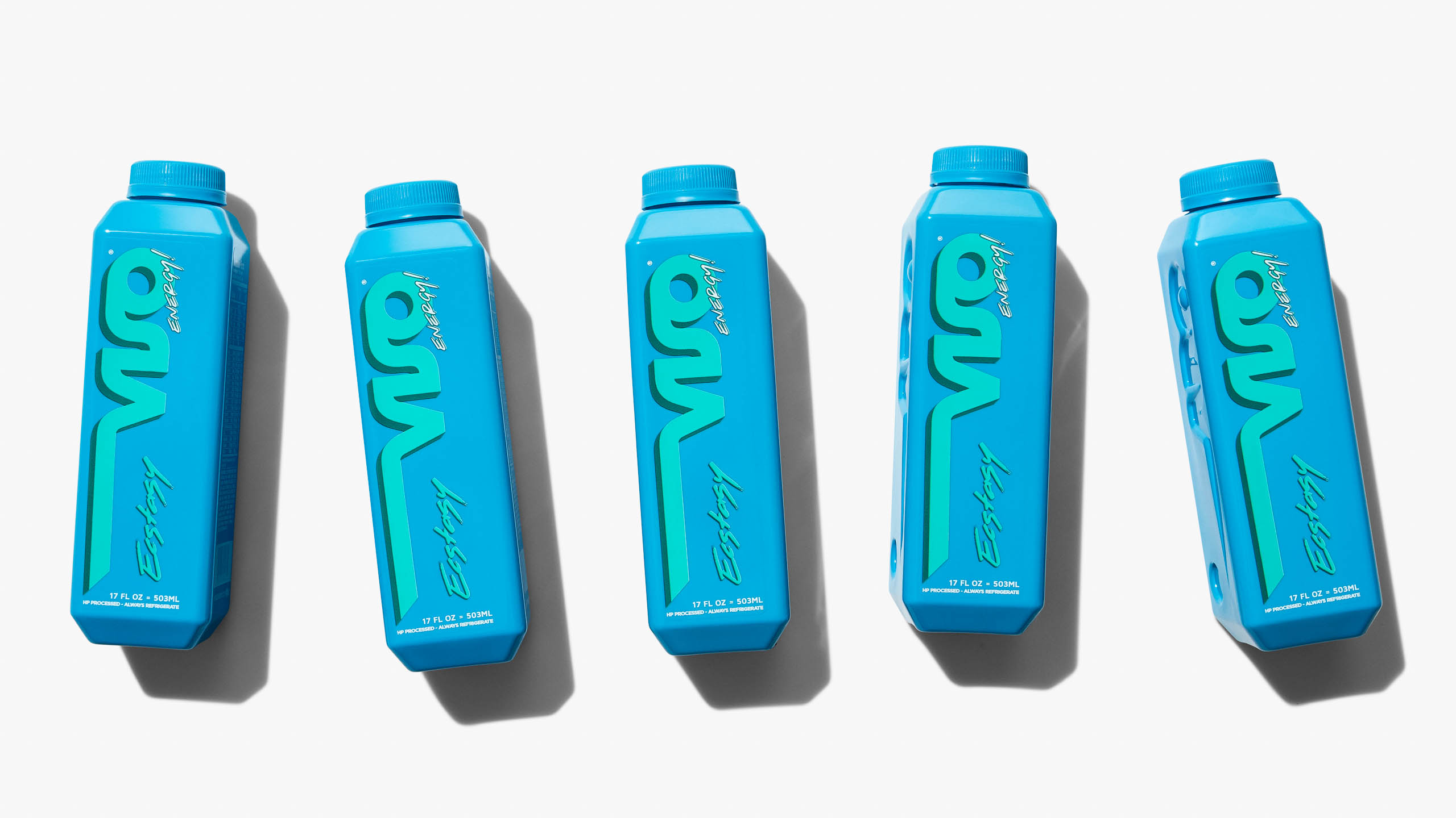 Viso Ecstasy Group energy drink bottles